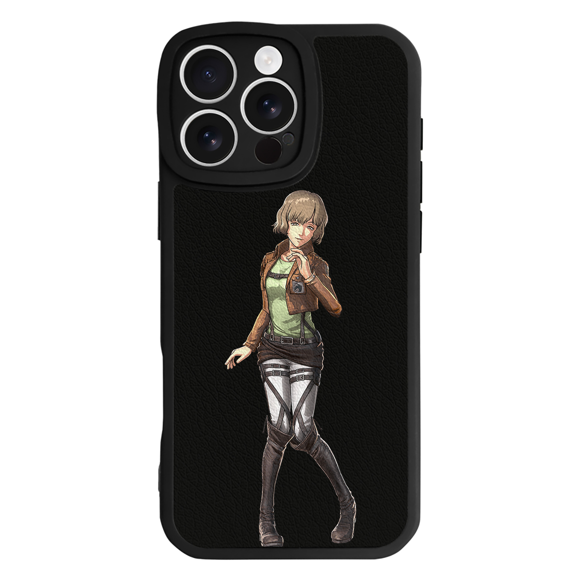 （画像用） 進撃の巨人 ヒツチ Attack on Titan Hitch 【iPhone 16シリーズ対応】シリコンスマホケース（レザー調） 材質：シリコン